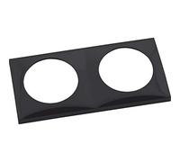 Hager - Marco 2 elementos negro brillo