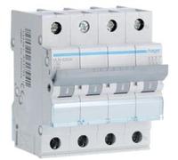 Hager MUN650A Interruptor Automático Magnetotérmico Serie MU, 3P+N, 50A, curva C, 6KA