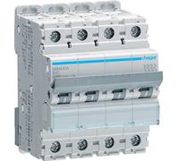 Hager NBN440A Interruptor Automático Magnetotérmico Serie N, 4P, 40A, curva B, 10/15kA