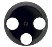 Hager nostalgia - Placa central 3 huecos tv-r-sat negro