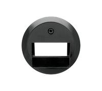 Hager nostalgia - Placa central para 2 toma eua negro