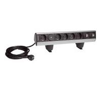 HAGER Perfil sobremesa movil 1+4 Schuko+2 RJ45