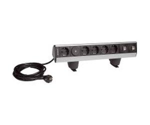 HAGER Perfil sobremesa movil 1+4 Schuko+2 RJ45