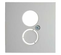 Hager - Placa audio 1 hueco abierto s1 brillo blanco polar