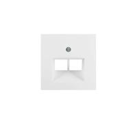 Hager Placa central para conector doble S1/B1/B3/B7 Blanco polar