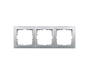 Hager Polo 4011334471400 Marco Cuadrado 3-Socket Aluminio 5310138994