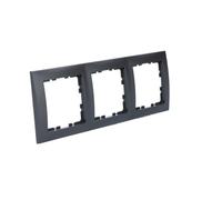 Hager Polo 4011334471417 Marco Cuadrado Triple Antracita 5310138996