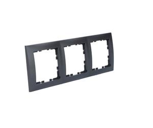 Hager Polo 4011334471417 Marco Cuadrado Triple Antracita 5310138996