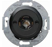 Hager - Pulsador y piloto placa central negro