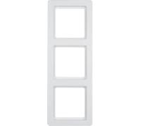 Hager q.1 - Marco 3 elementos blanco polar