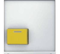 Hager q.1 - Tapa pulsador apagado amarillo abajo blanco polar