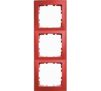 Hager s1 - Marco 3 elementos brillo rojo