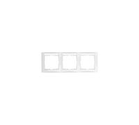 Hager s1 - Marco 3 elementos horizontal brillo blanco polar