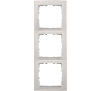 Hager s1 - Marco 3 elementos vertical mate blanco polar