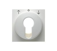 Hager s1 - Placa central con cerradura brillo blanco polar