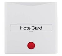 Hager s1 - Placa central hotel card brillo blanco polar