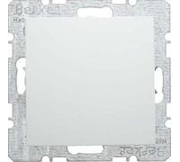 Hager s1 - Placa ciega con bastidor garra brillo blanco polar