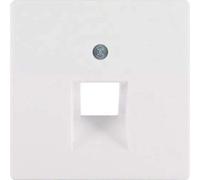 Hager Sistemas 14076089 Serie BERKER Q.1/Q.3/Q.7/Q.9 Tapa para Toma Teléfono/Red, Blanco Puro, Caja de 10