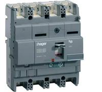 Hager Sistemas HNB101H Interruptor Automático de Caja Moldeada X250, 4P4D, 40Ka, 100A, Tm Regulable