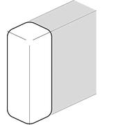 Hager Sistemas L43939010 Tapa Final, PC/ABS, Para Canales GBD5013019010, Blanco Nieve (RAL9010)