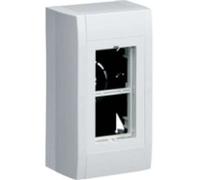 Hager Sistemas LPT02H Caja Modular de Superficie Serie LPT, 2 Mecanismos 45x45 mm, Blanco Nieve (RAL9010), Caja de 3