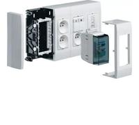 Hager Sistemas LPT06H Caja Modular de Superficie Serie LPT, 6 Mecanismos 45x45 mm, Blanco Nieve (RAL9010)