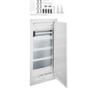Hager Distribuidor multimedia VH48NW Volta – montaje empotrado, 48 divisiones, 4 filas