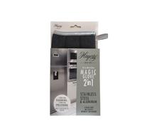 Hagerty a102228 guante de limpieza de microfibra para acero inoxidable y aluminio, color gris