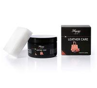 Hagerty Cuidado de cuero crema incoloro 250 ml I Eficiente crema de protección de cuero para la limpieza y cuidado de cuero I Limpiador de cuero para bolsos cinturones accesorios asientos de coche etc I Incluye esponja