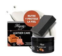 Hagerty Leather Care Crema nutritiva para cuero incolora 250ml I Crema protectora para el cuidado y limpieza de piel I Chaquetas bolsos cinturones monederos asientos de coches I Esponja incluida