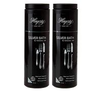Hagerty Silver Bath Baño de inmersión para la rápida limpieza de la plata y la protección contra la oxidación 2x 580ml Liquido limpia cubiertos de plata o metal plateado con cesta