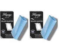 Hagerty Silver Duster Paño Limpia Plata con protección contra el óxido | Tela de pulir de algodón impregnado eficaz para Limpiar jarrón de Plata Marco candelabros Centro y mas | 55x35cm (Paquete de 2)