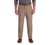 Haggar Classic Fit Stretch Corduroy Pant Pantaln, Medium Caqui, 42W x 32L para Hombre