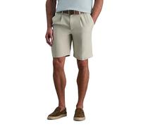 Haggar Cool 18 - Pantalón corto para hombre de corte clásico con pinzas delanteras y cintura extensible (tallas estándar y tallas grandes y para personas altas), String, 44