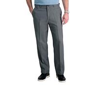 Haggar Cool 18 - Pantalones de Hombre de Cintura Alta con Cintura expansible, Color Liso, Tallas Grandes y Altas, Grafito, 42W x 29L