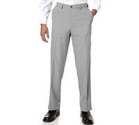 Haggar Cool 18 - Pantalones de Hombre de Cintura Alta con Cintura expansible, Color Liso, Tallas Grandes y Altas, String Beige, 40W x 32L