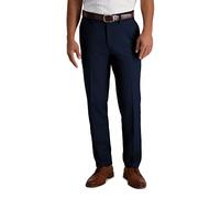 Haggar, Cool 18 Pro, Pantalón estrecho de frente plano para hombre, Azul marino oscuro, 36W x 30L