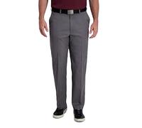 Haggar Cool Right Performance Flex - Pantalón de Ajuste clásico para Hombre, Gris Jaspeado, 40W x 30L