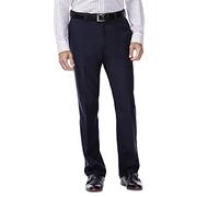 Haggar E-CLO Repreve Stria - Pantalón de vestir sin pinzas para hombre, Azul marino, 40W x 31L