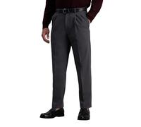 Haggar Herren-Hose, bügelfrei, erweiterbar, Einfarbig, vorne, Gris Oscuro, 42W x 29L