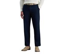 Haggar Herren Premium No Iron Khaki Classic Fit Flat Front Casual Pant Unterhose, Azul Marino Oscuro, 38W x 29L