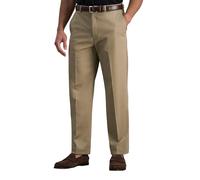 Haggar Herren Premium No Iron Khaki Classic Fit Flat Front Casual Pant Unterhose, British Khaki, 32W/30L
