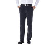 Haggar Men's 21 Wale Stretch Corduroy Expandable Waist Classic Fit Plain Front Pant, Dusk, 32x30