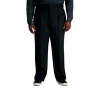 Haggar Men's Cool 18 Heather Solid Pant - Regular - 38W x 31L - Black