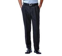 Haggar Men's Cool 18 Heather Solid Pant - Regular - 38W x 31L - Black