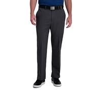 Haggar Men's Cool Right Performance Flex Solid Classic Fit Flat Front Pant