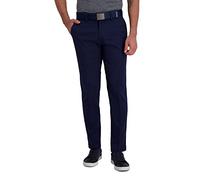 Haggar Men's Cool Right Performance Flex Solid Slim Fit Flat Front Pant