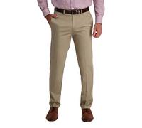 Haggar Men's Iron Free Premium Khaki Straight Fit Flat Front Flex Waist Casual Pant
