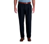Haggar mens Mynx gabardine Hidden Expandable Waistband classic Fit Fro