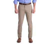 Haggar Pantalón Casual para Hombre, sin Plancha, Color Caqui, Ajustado, Recto, Cintura Flexible, Caqui, (Medium Khaki), 38W x 30L